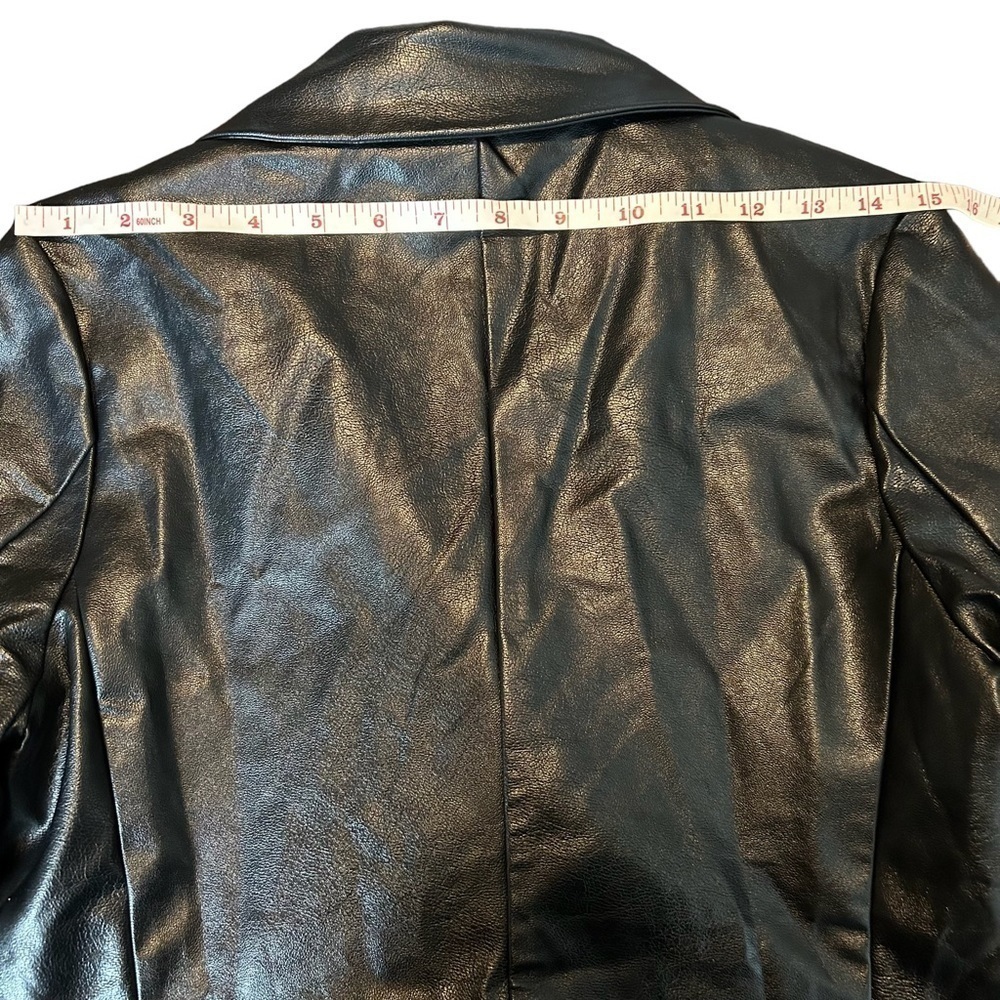 Princess Polly Ellen Faux Leather Fully Lined Black Blazer Sz. XS/S NWT - Picture 11 of 16